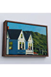 Ahşap Çerçeveli Edward Hopper - İkinci Kat Güneş Işığı Tablo - Second Story Sunlight-7129