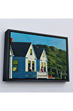 Ahşap Çerçeveli Edward Hopper - İkinci Kat Güneş Işığı Tablo - Second Story Sunlight-7129