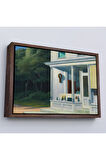Ahşap Çerçeveli Edward Hopper - Sabah Yedi'De Tablosu - Seven A.M-7130