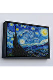 Ahşap Çerçeveli Vincent Van Gogh - Yıldızlı Gece Tablo - The Starry Night-7133