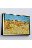 Ahşap Çerçeveli Vincent Van Gogh Provence'Te Hasat Tablo-7148