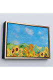 Ahşap Çerçeveli Vincent Van Gogh - Ayçiçekleri Tablo-7153