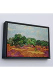 Ahşap Çerçeveli Vincent Willem Van Gogh - Zeytin Ağaçları Tablosu - Olive Trees-7155
