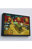 Ahşap Çerçeveli Vincent Van Gogh - Gece Kahvesi Tablosu - The Night Cafe-7161
