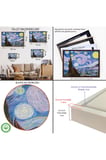 Ahşap Çerçeveli Vincent Van Gogh - Yıldızlı Geceler Premium Görüntü Tablosu-7163
