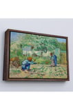 Ahşap Çerçeveli Vincent Van Gogh - Millet'Den Sonra İlk Adımlar Tablo - First Steps-7164