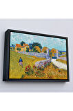 Ahşap Çerçeveli Vincent Van Gogh Provence’De Çiftlik Evi Tablo-7168
