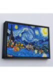Ahşap Çerçeveli Vincent Van Gogh - Yıldızlı Geceler Tablo - Starry Night-7172