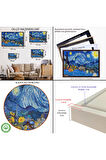 Ahşap Çerçeveli Vincent Van Gogh - Yıldızlı Geceler Tablo - Starry Night-7172
