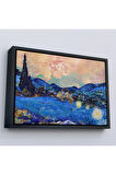 Ahşap Çerçeveli Vincent Van Gogh - Yeniden Düzenlenen Manzara Tablo-7175