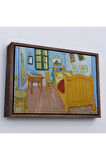 Ahşap Çerçeveli Vincent Van Gogh - Arles'Ta Yatak Odası Tablosu - Bedroom İn Arles-7179