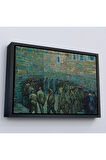 Ahşap Çerçeveli Vincent Van Gogh Tutuklular Çemberi Tablo - Prisoners' Round-7180