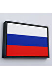 Ahşap Çerçeveli Rusya Bayrağı-7202