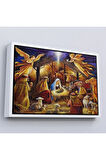 Ahşap Çerçeveli Hz İsanın Doğuşu Tablosu - Hırıstiyan Hediyesi-7205