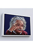 Ahşap Çerçeveli Albert Einstein Tablosu-7252