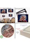 Ahşap Çerçeveli Albert Einstein Tablosu-7252