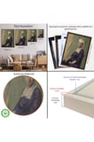 Ahşap Çerçeveli Edward Hopper - Elizabeth Griffiths Smith Hopper, Sanatçının Annesinin Tablosu-7289