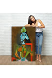 Ahşap Çerçeveli Pablo Picasso - Dora Maar'In En Güzel Asil Tablosu-7297