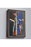 Ahşap Çerçeveli Georges Valmier - Soyut Sanat Tablosu-7308