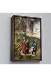Ahşap Çerçeveli Albrecht Dürer - Lüt Ve Kızları Tablosu - Lot And His Daughters-7355