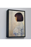 Ahşap Çerçeveli Gustav Klimt - Helene Klimt'İn Portresi Tablo-7380