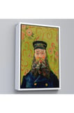 Ahşap Çerçeveli Vincent Van Gogh – Postacı Joseph Roulin’İn Portresi Tablo - Postes - Postman-7381