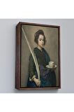 Ahşap Çerçeveli Diego Velazquez - Aziz Rufina Tablo-7390
