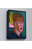 Ahşap Çerçeveli Ernst Ludwig Kirchner - Ressamın Başkanı Tablosu-7406