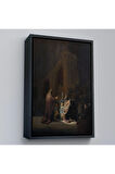 Ahşap Çerçeveli Rembrandt Van Rijn Simeon - Tapınakta Övgü Şarkısı Tablo-7408