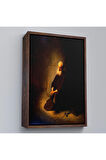 Ahşap Çerçeveli Rembrandt Van Rijn - Hapishanedeki Havari Aziz Peter Diz Çökmüş Tablo-7410