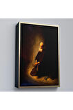 Ahşap Çerçeveli Rembrandt Van Rijn - Hapishanedeki Havari Aziz Peter Diz Çökmüş Tablo-7410