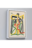 Ahşap Çerçeveli Pablo Picasso - Jacqueline'İn Hasır Şapkalı Tablo-7419
