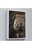 Ahşap Çerçeveli Johannes Vermeer - Resim Çizme Tablosu-7422