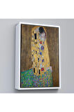 Ahşap Çerçeveli Gustav Klimt'İn Öpücüğü Tablo - The Kiss By Gustav Klimt-7432
