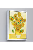 Ahşap Çerçeveli Vincent Van Gogh - Ayçiçekleri Tablo-7447