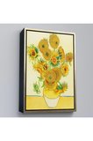 Ahşap Çerçeveli Vincent Van Gogh - Ayçiçekleri Tablo-7447