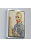 Ahşap Çerçeveli Vincent Van Gogh - Otoportre Tablo-7457