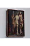 Ahşap Çerçeveli Albrecht Dürer - Venüs Ve Üç Güzeller - Venus And The Three Graces-7471