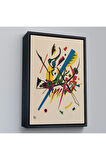 Ahşap Çerçeveli Wassily Kandinsky - Küçük Dünyalar Tablosu - Small Worlds-7495