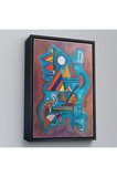 Ahşap Çerçeveli Wassily Kandinsky - Ayakta Duran Tablo - Standing-7498