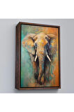Ahşap Çerçeveli Yürüyen Fil Tablo-7505