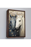 Ahşap Çerçeveli At Çifti Tablo-7549