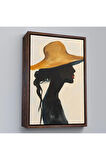 Ahşap Çerçeveli Kadın Silüeti Tablo-7568