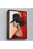 Ahşap Çerçeveli Güzel Kadın Tablosu-7573
