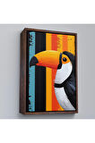 Ahşap Çerçeveli Toucan Kuşu Tablo-7587