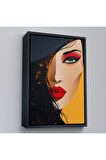 Ahşap Çerçeveli Güzel Soyut Kadın Tablo-7638