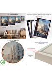 Ahşap Çerçeveli Milan İtalya Tablosu-7693