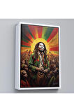 Ahşap Çerçeveli Bob Marley Tablosu-7744