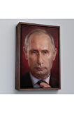 Ahşap Çerçeveli Vladimir Putin Rusya Devlet Başkanı Tablo-7768