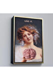 Ahşap Çerçeveli Use It Tablo - Kullanın-7772